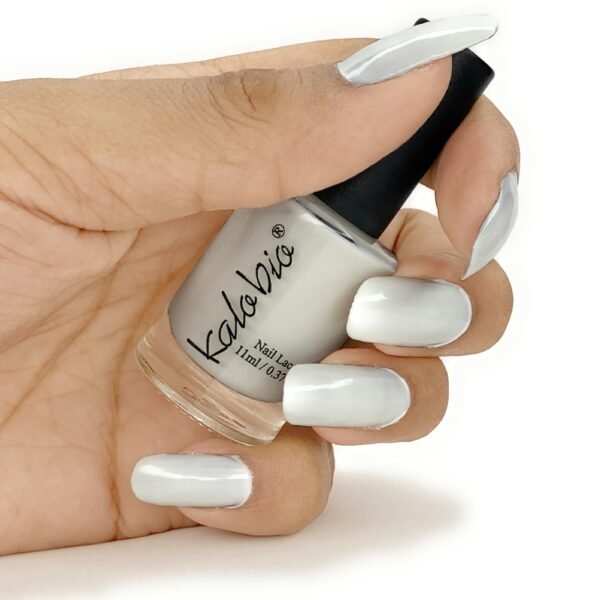 KALOBIO ColorHalo Enamel Nail Lacquer – Snowy KPS18 | 7-Day Long Wear | High Shine, Quick Dry & Chip Resistant | Vegan Formula | 11ml