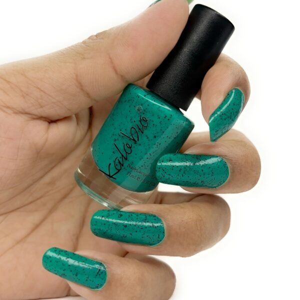 KALOBIO ColorHalo Cookie Crumble Nail Lacquer - Cerulean CC21  | Textured Crumble Effect, Long-Lasting, Chip-Resistant & Quick Dry | 11 ml