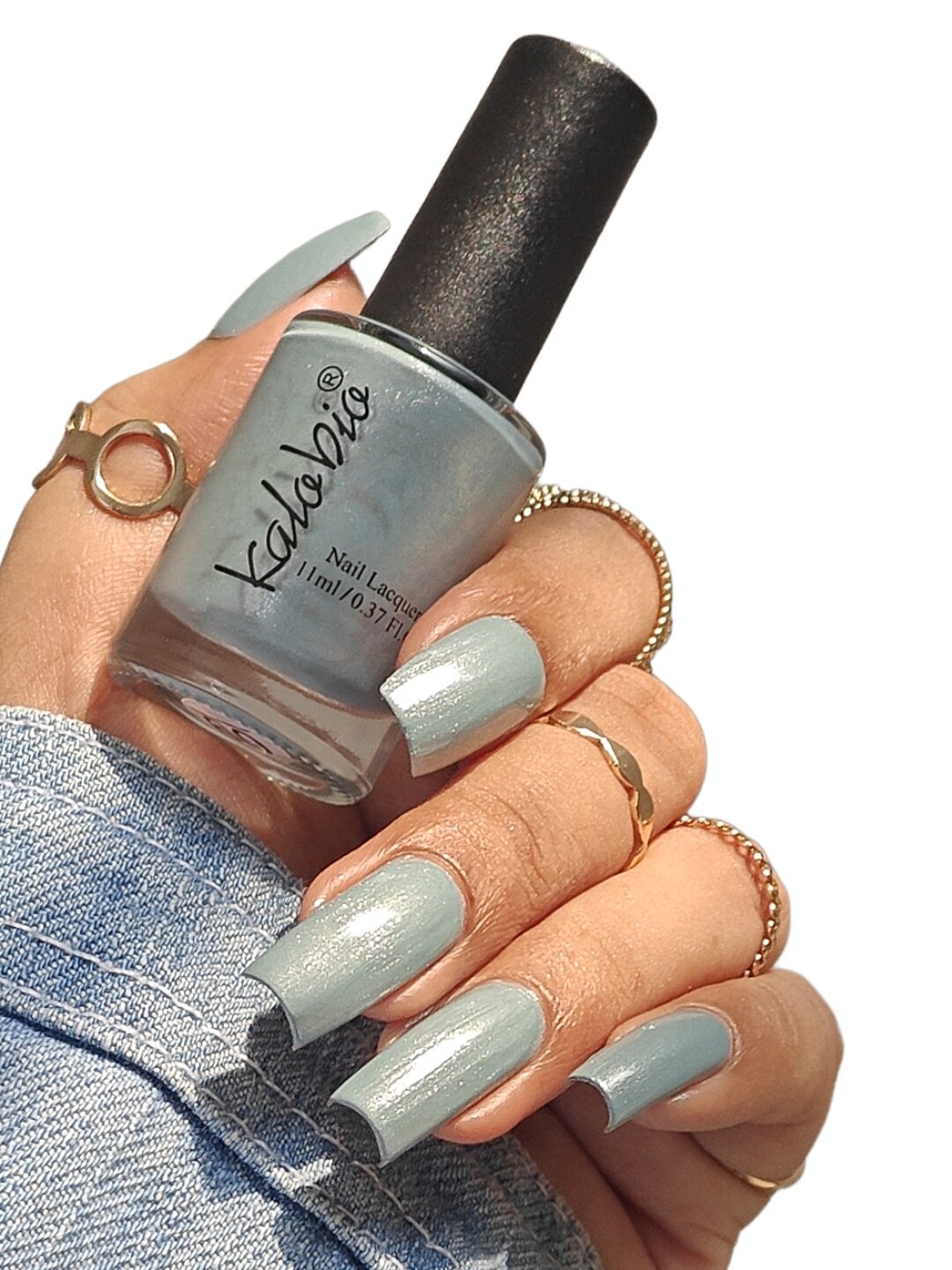 KALOBIO ColorHalo Enamel Nail Lacquer Polish - Seaglass KG09 | 7-Day Long Wear | High Shine, Quick Dry & Chip Resistant | Vegan Formula | 11ml